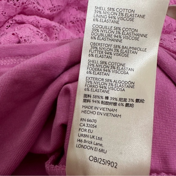 Free People Tea Time Top Plumeria Open Back Floral Lace Balloon Sleeves Size L - Picture 15 of 15